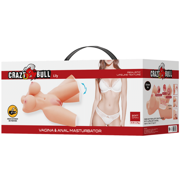 Vagina & Anal Masturbator - Lily (Movable Legs)-BM-009260G