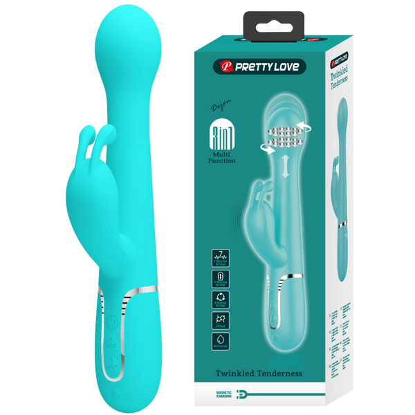 Dejon - 3in1 Multi-function Vibrator (Seafoam)