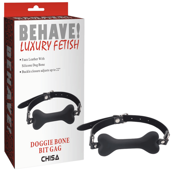 Doggie Bone Bit Gag (Black)