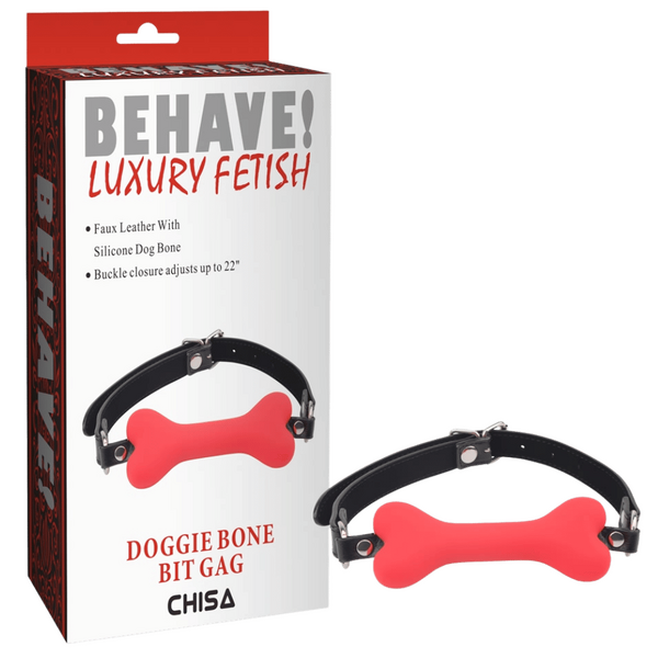 Doggie Bone Bit Gag (Red)