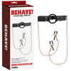 Breathable O-ring Gag with Nipple Clamps-CN-882481632