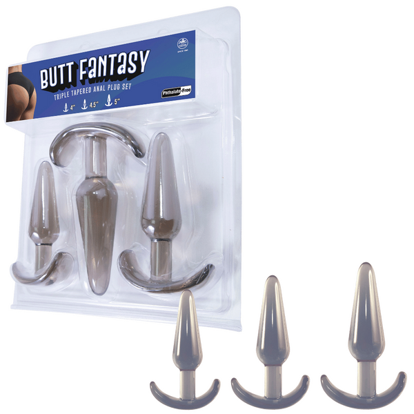 Butt Fantasy - Triple Tapered Anal Plug Set (Smoke)