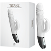 Rotating Rabbit Rechargeable Silicone Vibrator (White)