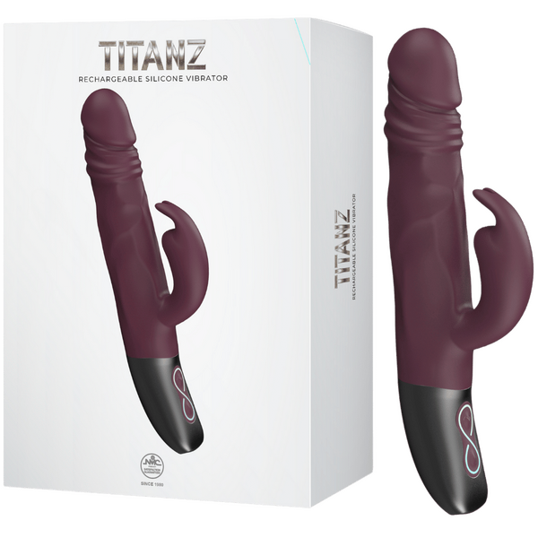 Rotating Rabbit Rechargeable Silicone Vibrator (Rubine Red)