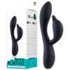 Dual Motor Silicone Vibrator (Black)