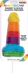 Sweet & Sour Jumbow Rainbow Gummy Cock Pop