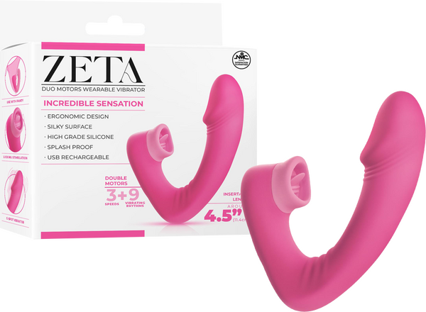 Dual Motor Wearable Vibrator (Pink)