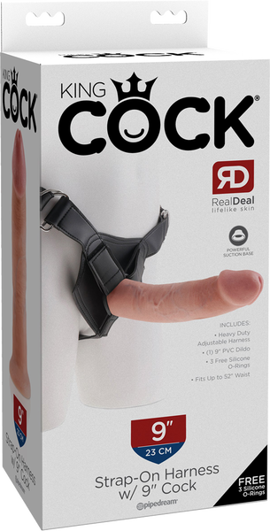 Strap On Harness With 9 Cock (Flesh)"