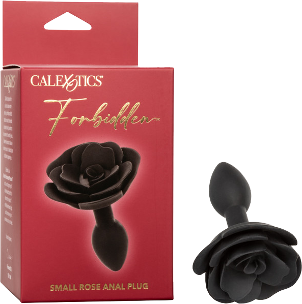 Small Rose Anal Plug (Black)