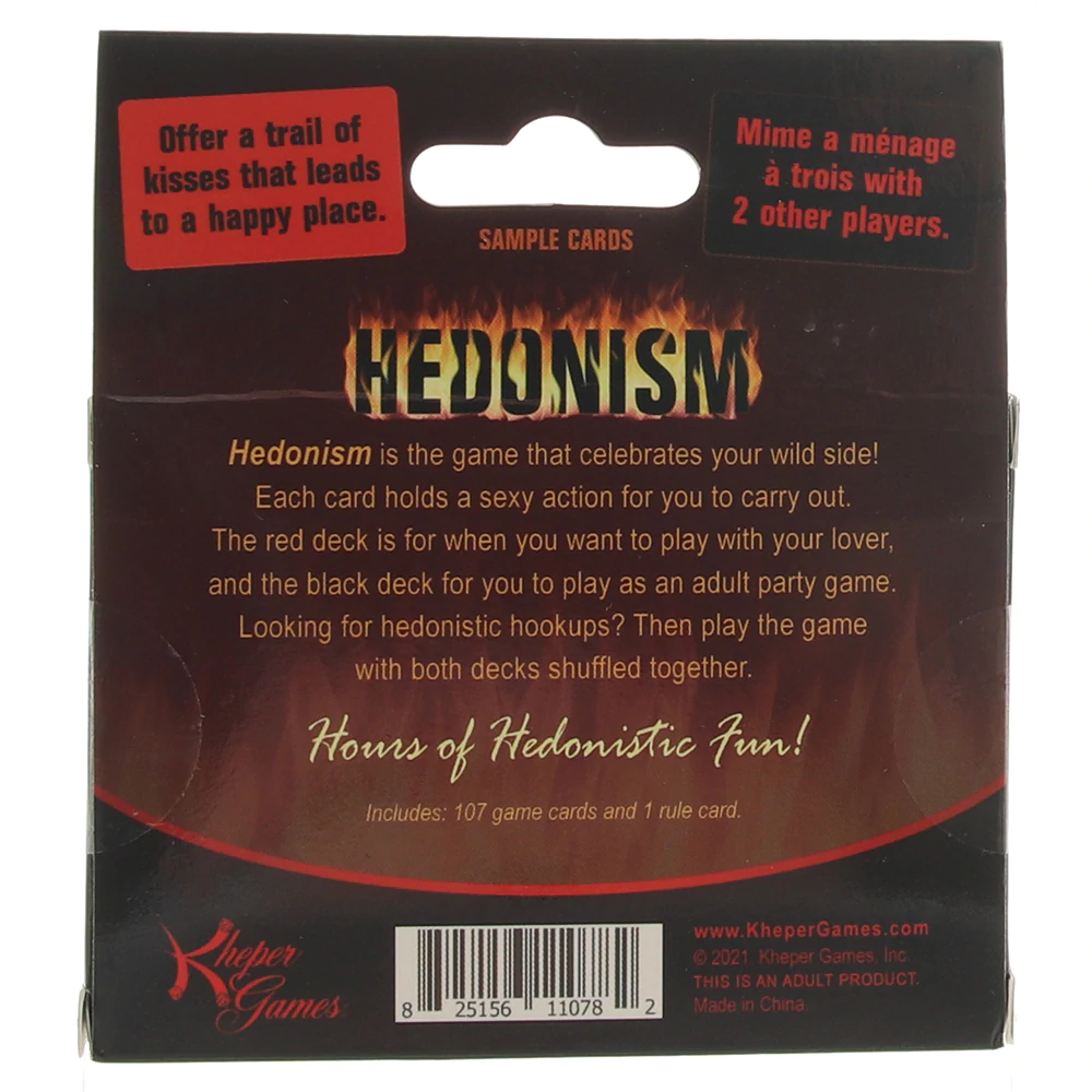 Hedonism Hookups Couples or Sex Party Card Game