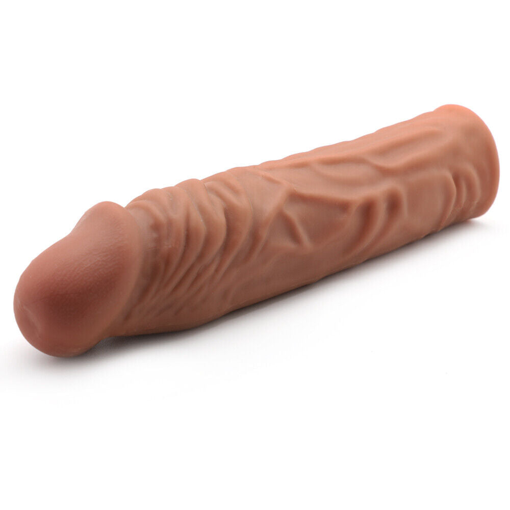 7.4'' Brown Color Extender Sleeve Ball Strap Delay Sex Toy