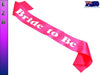 Wedding Sashes Engagement Bride To Be Bridesmaid Its My Hens Bitches Party Sash 'Bride To Be'