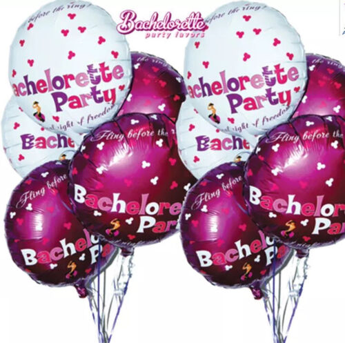 Bachelorette Hens Night Bride Adult Party Foil Balloons Fun Assorted 9 pc's