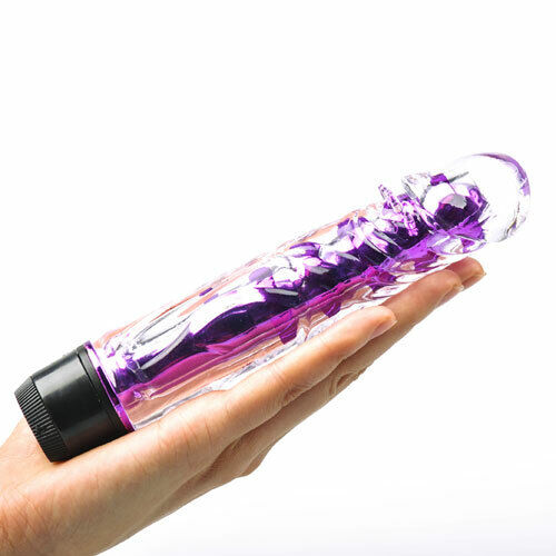 7'' Vibrating Cock Mr Twister Jelly Vibrator & Sleeve Waterproof Dildo Sex Toy