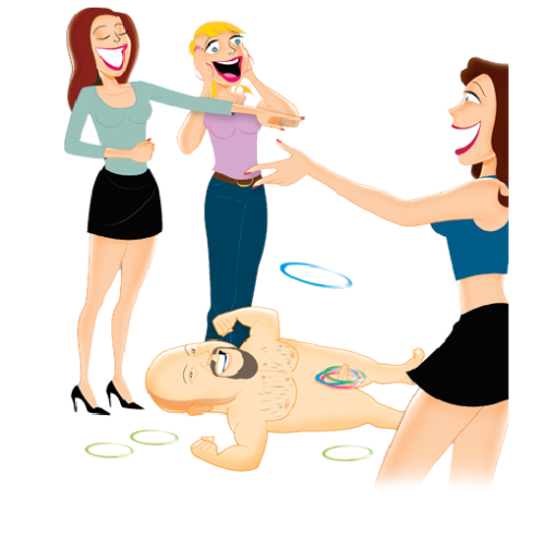 Bachelorette Party Favor - Midget Man Inflatable Ring Toss - Party Game