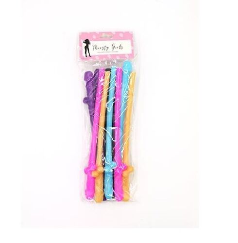 10 Thirsty Girls  Sippy Straws Coloured