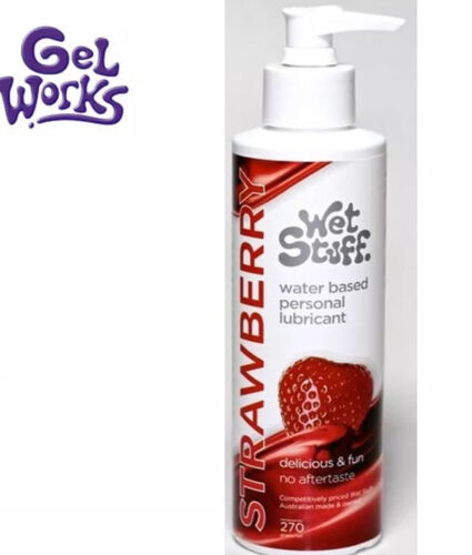 WET STUFF STRAWBERRY SEX LUBRICANT Toys Safe LUBE 270g Pump Pack