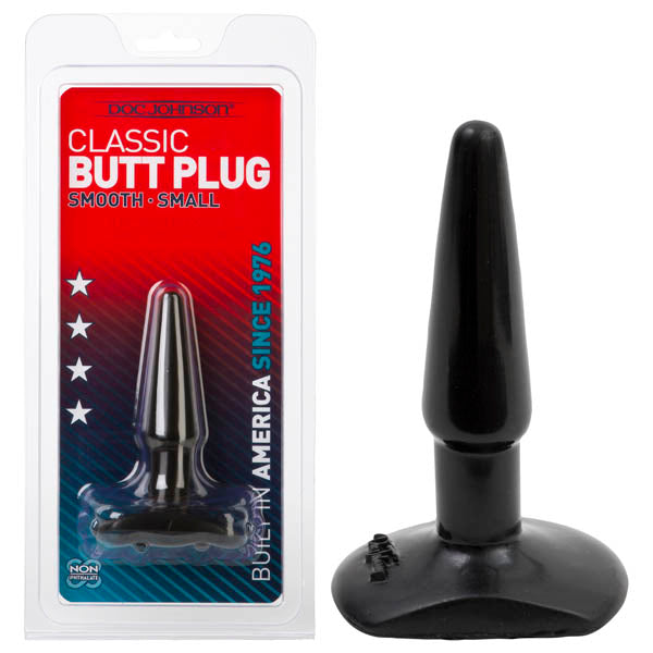 Classic Butt Plug - Black 11.5 cm (4.5'') Small Smooth Butt Plug