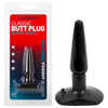Classic Butt Plug - Black 11.5 cm (4.5'') Small Smooth Butt Plug