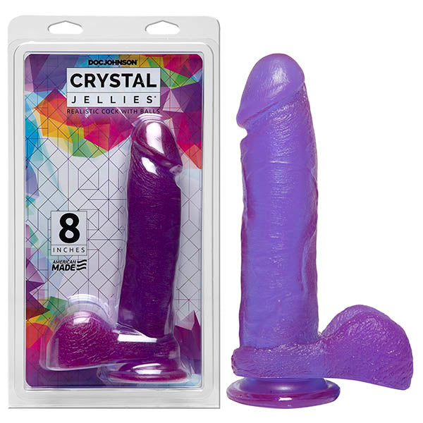 Crystal Jellies 8'' Realistic Cock with Balls-(0288-10-cd)