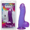 Crystal Jellies 7.5'' Master Cock with Balls - Purple 19 cm Dong - Early2bed