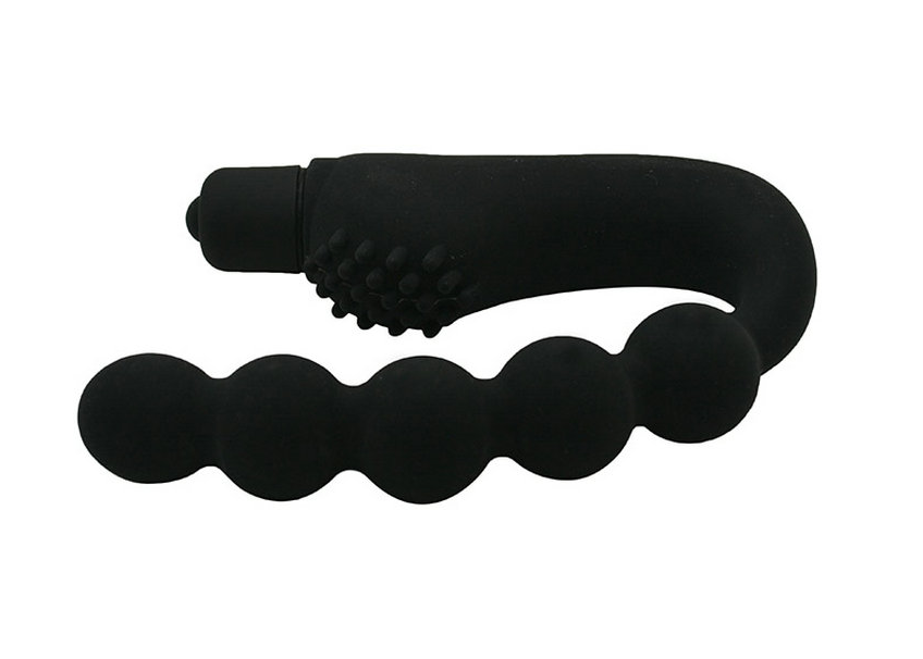 Vibrating P-Spot Prostate Massager Silicone Anal Bead Butt Plug