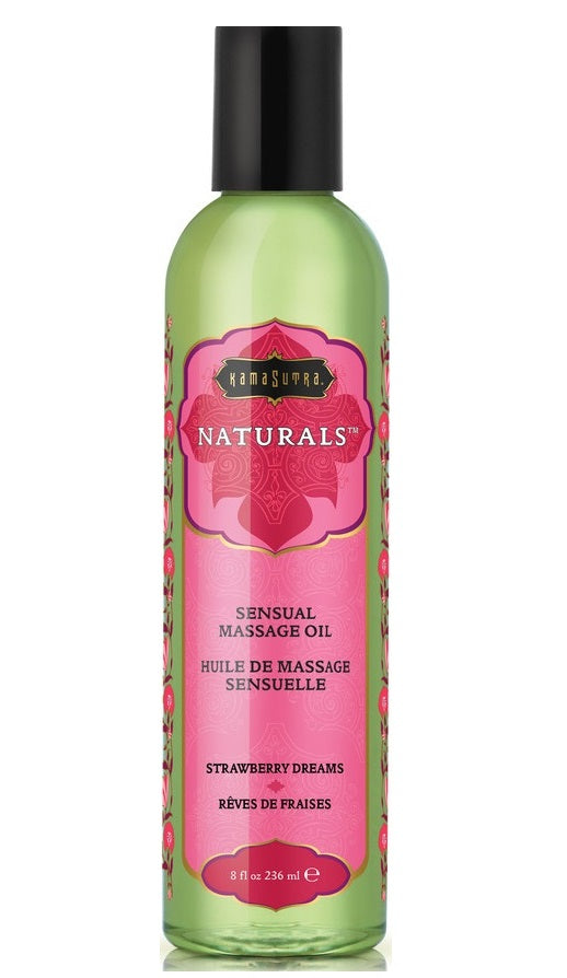 KamaSutra Naturals Massage Oil Strawberry - 236 ml Bottle