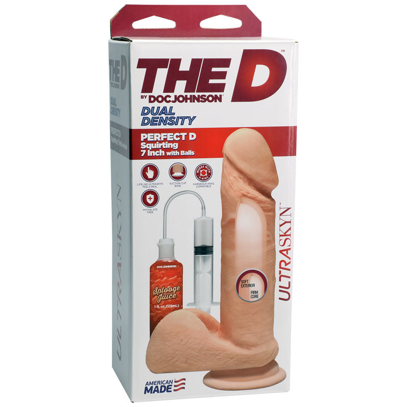 The D Perfect D Squirting 7'' with Balls-(1702-01-bx)