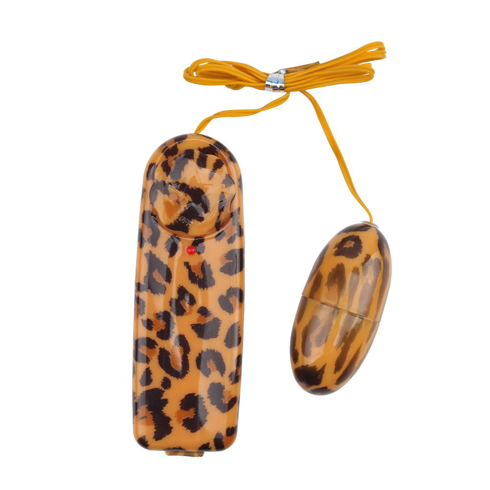 Leopard Print Love Egg - Bullet with Remote Control
