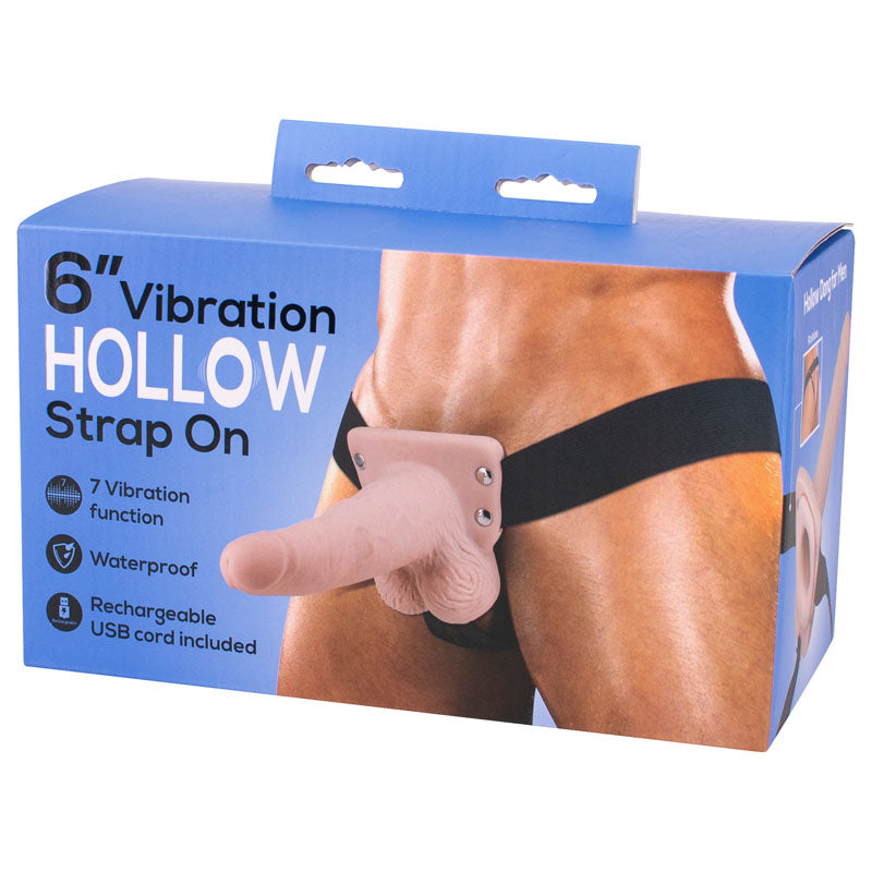 6'' Vibration Hollow Strap-On-(23-35fl7-bx)