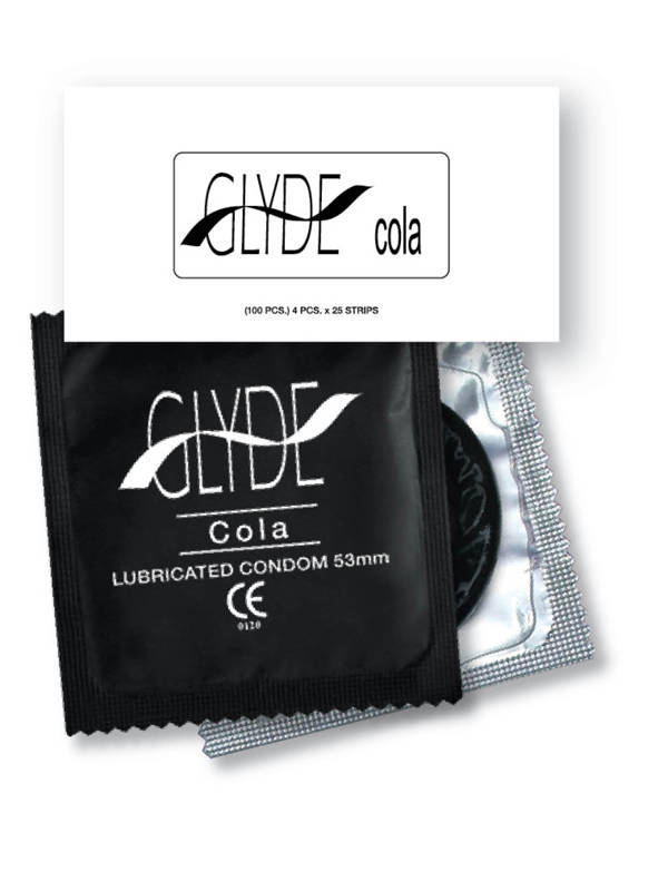 GLYDE FLAVOURED COLA  BULK VEGAN CONDOMS 100 Condoms - Early2bed