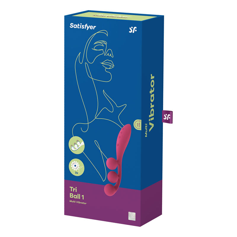 Satisfyer Tri Ball 1 - Red USB Rechargeable 3-Motor Vibrator