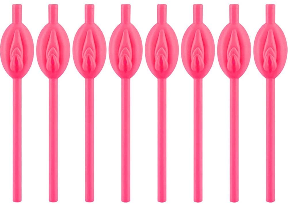 Pussy Straws - Novelty Straws - 8 Pack