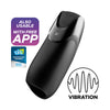 Satisfyer Men Vibration+ - Black USB Rechargeable Masturbator with App Control