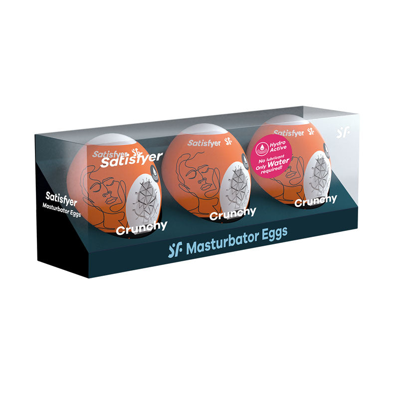 Satisfyer Masturbator Eggs - Crunchy 3 Pack-(9043491)