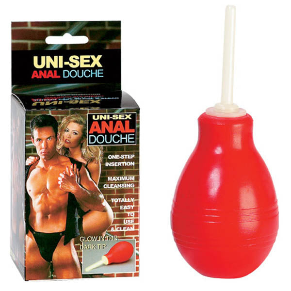 Seven Creations Anal Douche - Red with Glow In Dark Tip