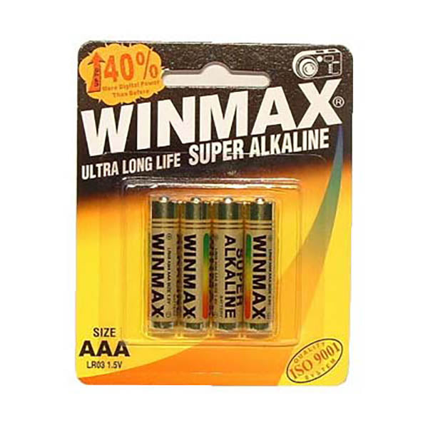 Winmax AAA Super Alkaline Batteries-(aaabp4sa)