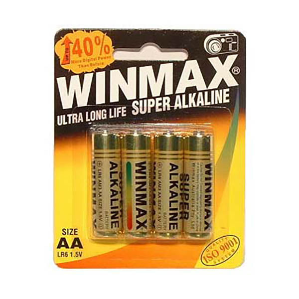 Winmax Aa Super Alkaline Batteries-(aabp4sa)