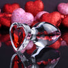 Adam & Eve RED HEART GEM GLASS PLUG LARGE-(ae-wf-1119-2)