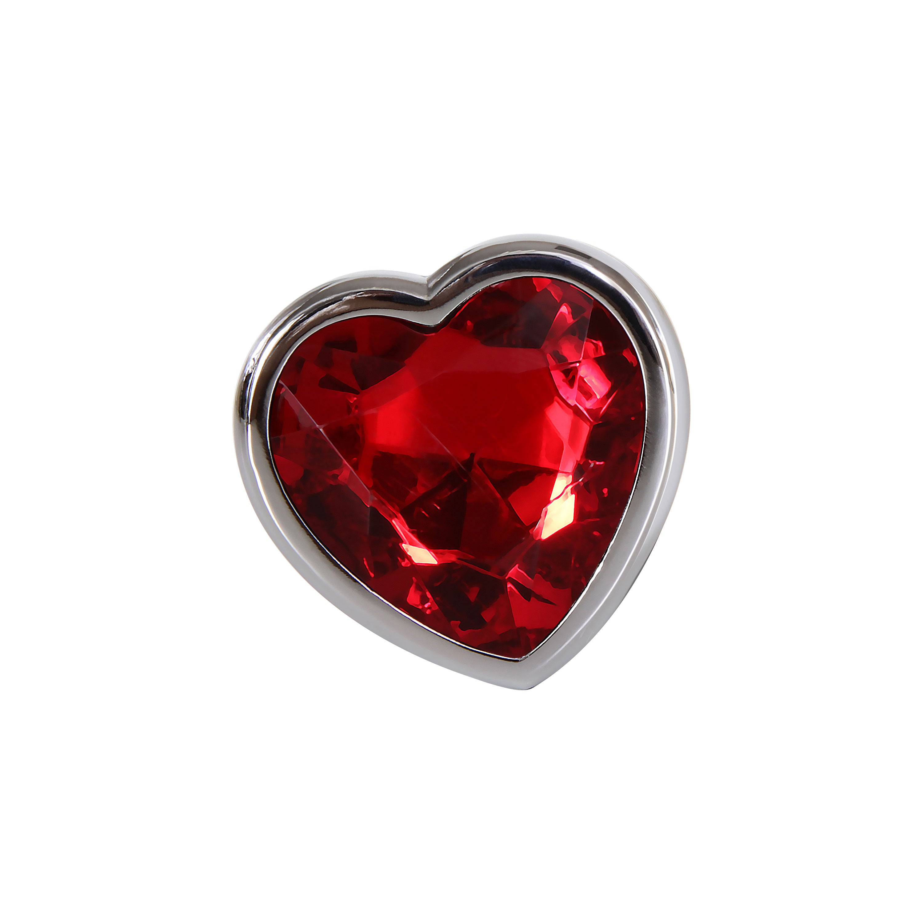 Adam & Eve Red Heart Gen butt Plug - Small - Metallic 7.1 cm