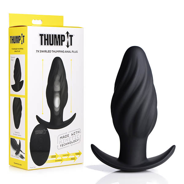 Thump It Kinetic Thumping 7X Swirled Anal Plug Thump It Kinetic Thumping 7X Swirled Anal Plug