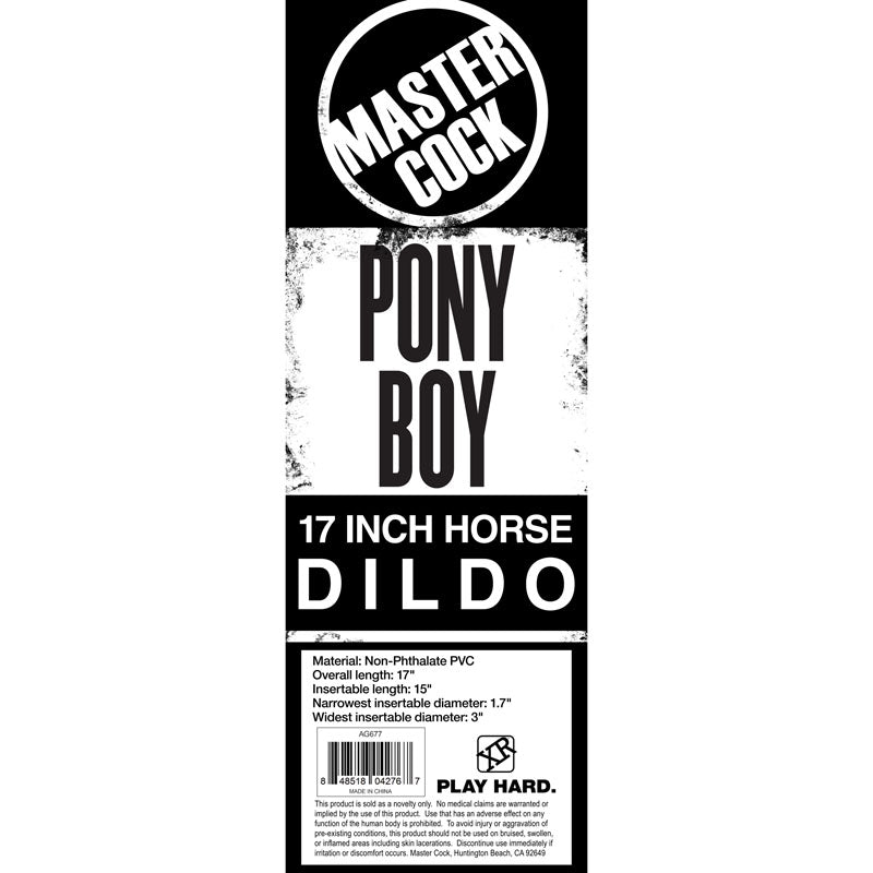Master Cock Pony Boy - Black 43 cm (17'') Horse Dong