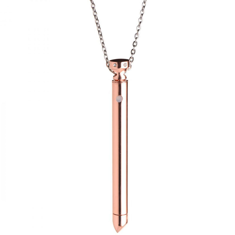 Charmed 7X Vibrating Necklace-(ag894-rose)