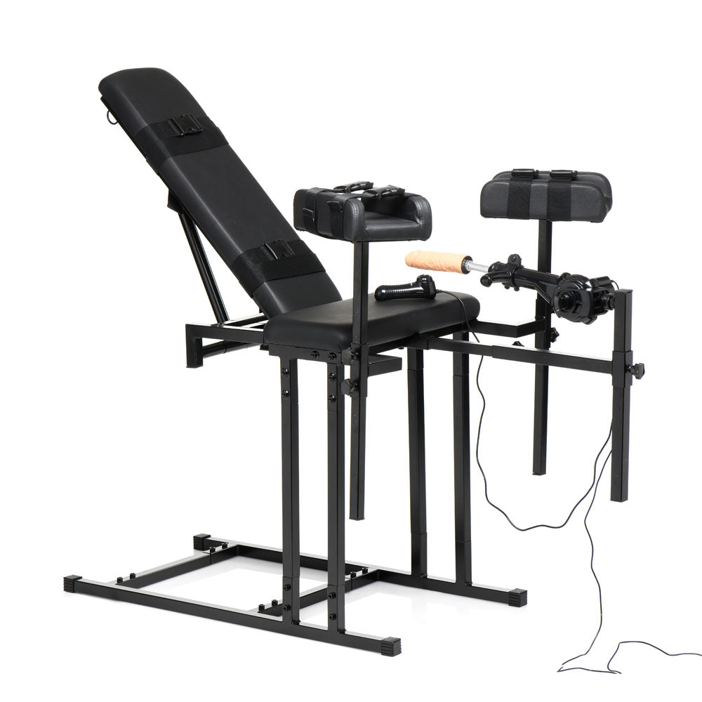 Master Series Ultimate Obedience Chair with Sex Machine-(ah155)