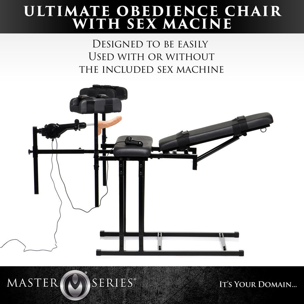 Master Series Ultimate Obedience Chair with Sex Machine-(ah155)