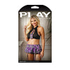 Play Student Body Schoolgirl Set - Purple/Black - M/L Size - B-PL1702-ML