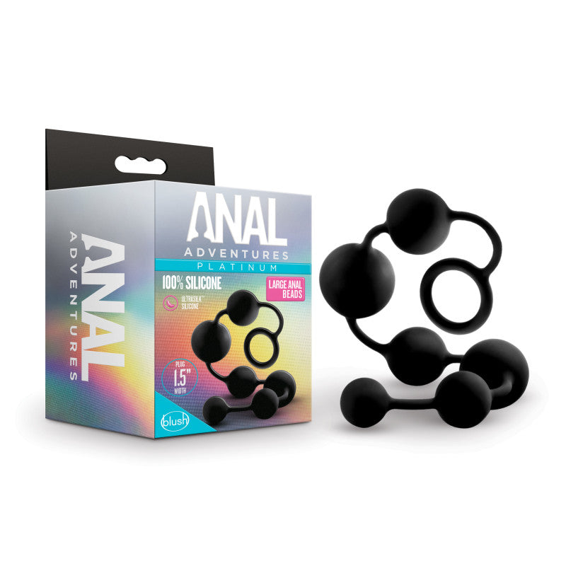 Anal Adventures Platinum Silicone Large Anal Beads-(bl-11115)