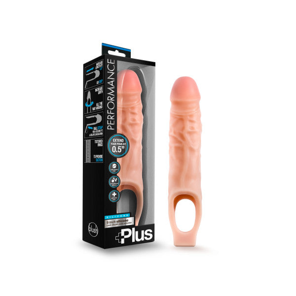 Performance Plus 9'' Silicone Cock Sheath Penis Extender-(bl-22583)