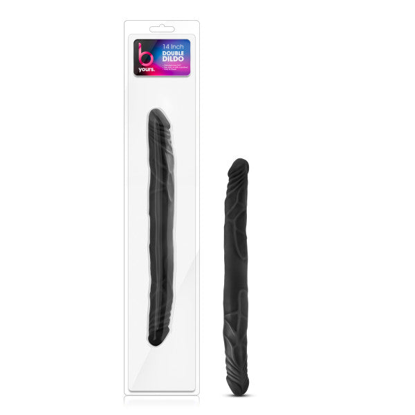 B Yours - 14'' Double Dildo - Black 35.5 cm Double Dong - Early2bed