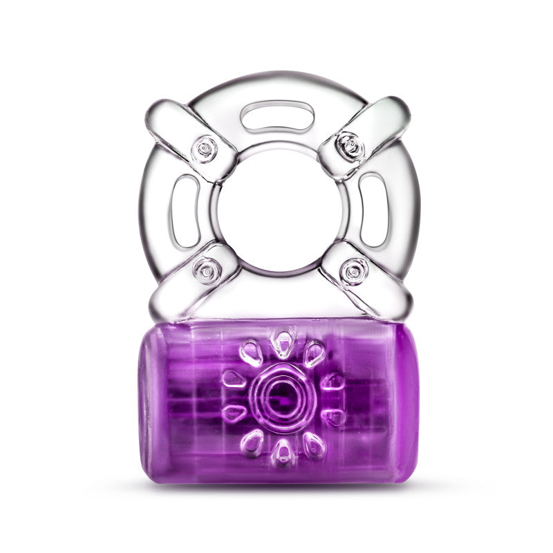 Play With Me Pleaser Rechargeable C-Ring - Purple - Purple USB Rechargeable Cock Ring - BL-31911